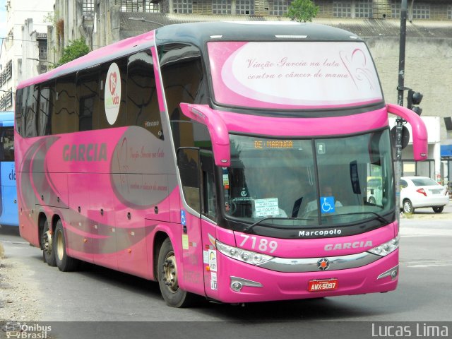 Viação Garcia 7189 na cidade de Rio de Janeiro, Rio de Janeiro, Brasil, por Lucas Lima. Número da foto: #2532697.