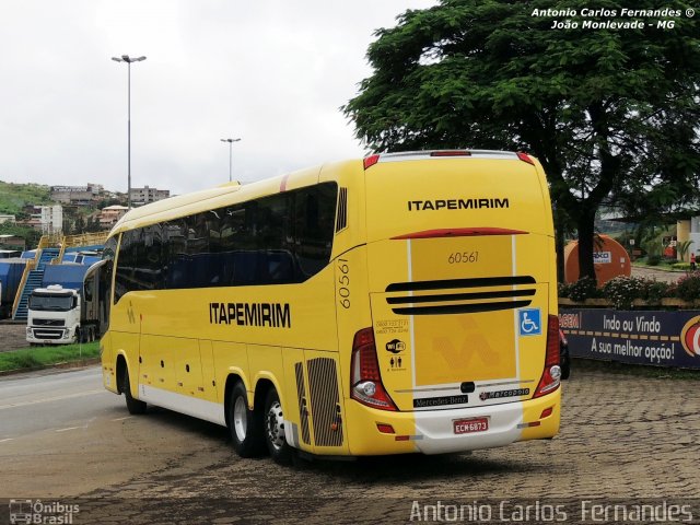 Viação Itapemirim 60561 na cidade de João Monlevade, Minas Gerais, Brasil, por Antonio Carlos Fernandes. Número da foto: #2532201.