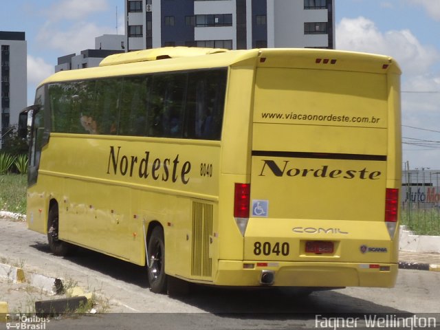 Viação Nordeste 8040 na cidade de Campina Grande, Paraíba, Brasil, por Fagner Wellington Graciano da Silva. Número da foto: #2532635.