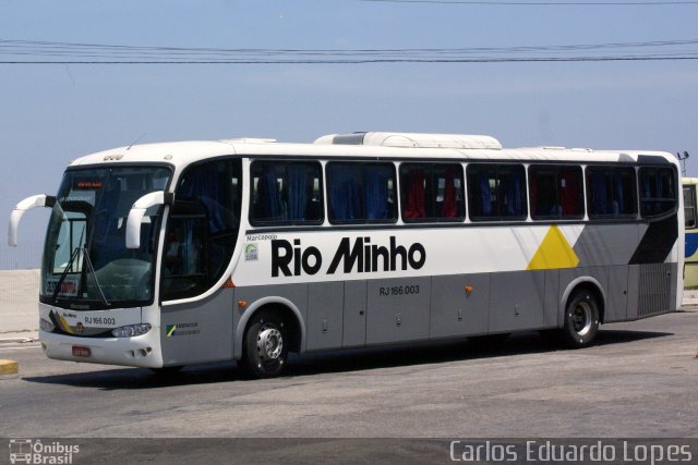 Transturismo Rio Minho RJ 166.003 na cidade de Niterói, Rio de Janeiro, Brasil, por Carlos Eduardo Lopes. Número da foto: #2533623.