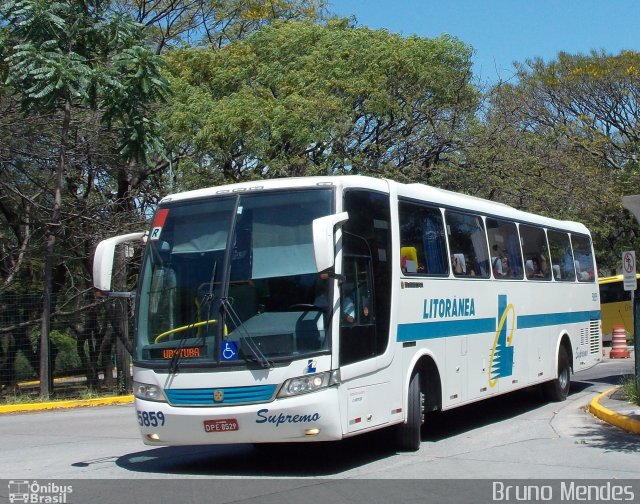 Litorânea Transportes Coletivos 5859 na cidade de São Paulo, São Paulo, Brasil, por Bruno Mendes. Número da foto: #2536820.