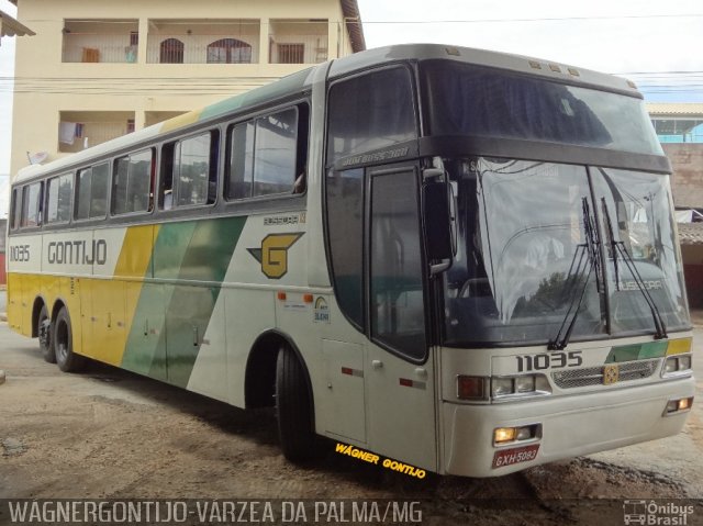 Empresa Gontijo de Transportes 11035 na cidade de Várzea da Palma, Minas Gerais, Brasil, por Wagner Gontijo Várzea da Palma-mg. Número da foto: #2538003.