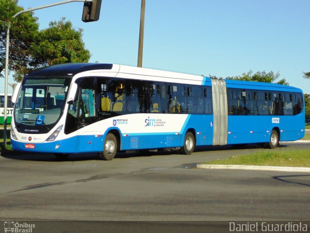 Transol Transportes Coletivos 0322 na cidade de Florianópolis, Santa Catarina, Brasil, por Daniel Guardiola. ID da foto: 2539128.