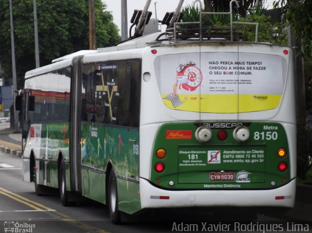 Metra - Sistema Metropolitano de Transporte 8150 na cidade de São Paulo, São Paulo, Brasil, por Adam Xavier Rodrigues Lima. Número da foto: #2539229.