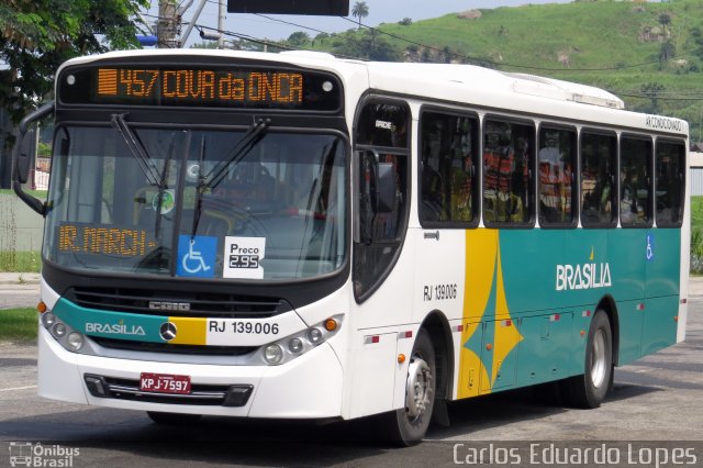 Auto Ônibus Brasília RJ 139.006 na cidade de Niterói, Rio de Janeiro, Brasil, por Carlos Eduardo Lopes. Número da foto: #2538492.
