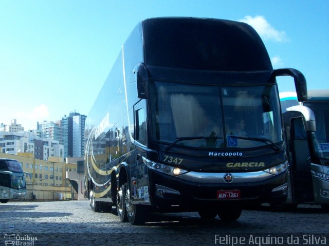 Viação Garcia 7347 na cidade de Curitiba, Paraná, Brasil, por Felipe Aquino da Silva. Número da foto: #2540864.