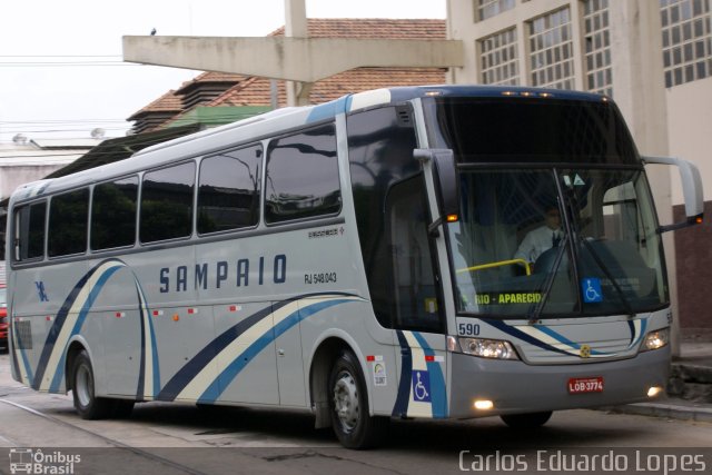 Viação Sampaio 590 na cidade de Rio de Janeiro, Rio de Janeiro, Brasil, por Carlos Eduardo Lopes. Número da foto: #2540820.
