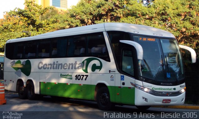 Viação Continental de Transportes 1077 na cidade de São Paulo, São Paulo, Brasil, por Cristiano Soares da Silva. Número da foto: #2540032.