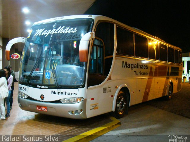 Magalhães Turismo 9181 na cidade de Queluz, São Paulo, Brasil, por Rafael Santos Silva. Número da foto: #2542267.
