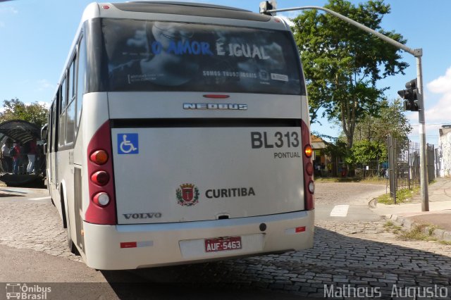 Transporte Coletivo Glória BL313 na cidade de Curitiba, Paraná, Brasil, por Matheus  Augusto. ID da foto: 2542566.