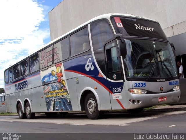 Viação Nasser 3235 na cidade de Campinas, São Paulo, Brasil, por Luiz Gustavo Faria. ID da foto: 2511885.