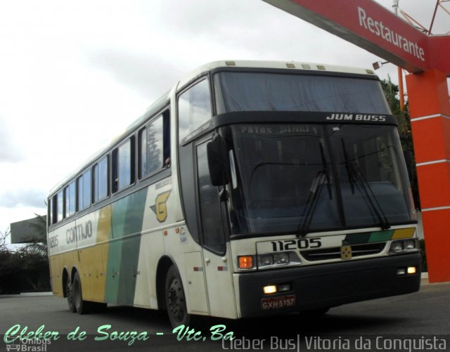 Empresa Gontijo de Transportes 11205 na cidade de Vitória da Conquista, Bahia, Brasil, por Cleber Bus. ID da foto: 2544376.