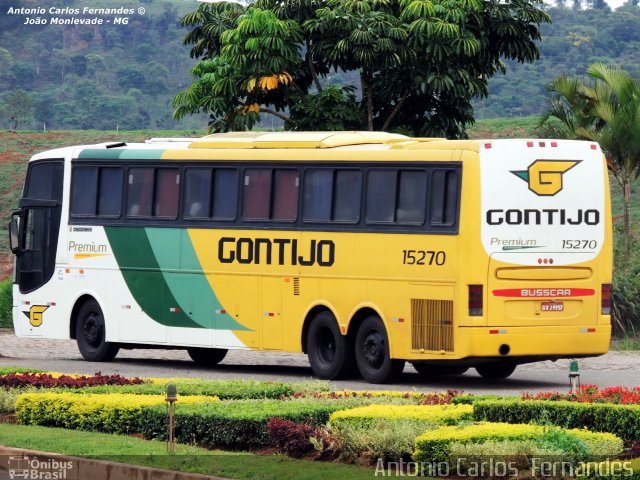 Empresa Gontijo de Transportes 15270 na cidade de João Monlevade, Minas Gerais, Brasil, por Antonio Carlos Fernandes. ID da foto: 2543325.