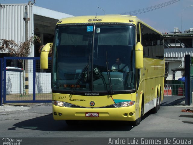 Viação Itapemirim 5535 na cidade de Rio de Janeiro, Rio de Janeiro, Brasil, por André Luiz Gomes de Souza. ID da foto: 2544324.