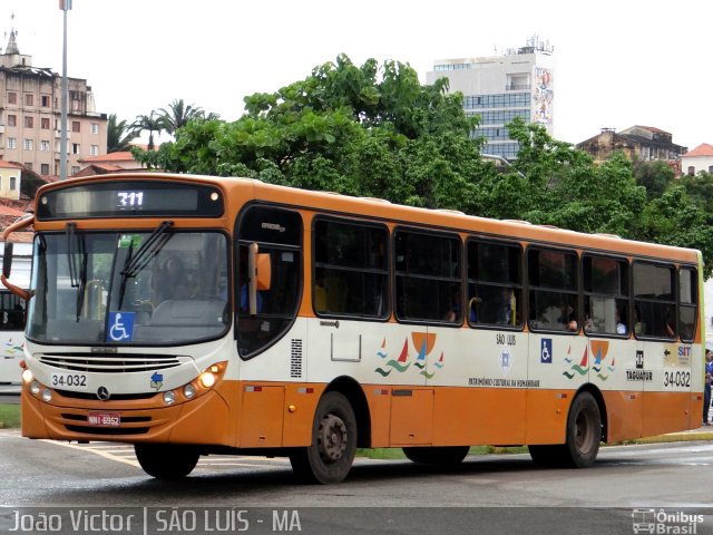 Taguatur - Taguatinga Transporte e Turismo 34-032 na cidade de São Luís, Maranhão, Brasil, por João Victor. Número da foto: #2543790.
