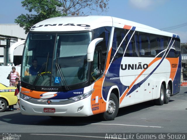 Expresso União 10261 na cidade de Rio de Janeiro, Rio de Janeiro, Brasil, por André Luiz Gomes de Souza. Número da foto: #2544261.