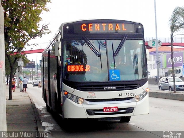 Evanil Transportes e Turismo RJ 132.036 na cidade de Rio de Janeiro, Rio de Janeiro, Brasil, por Paulo Vitor Lima. ID da foto: 2544665.