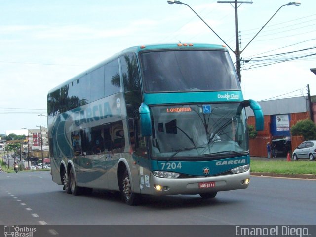 Viação Garcia 7204 na cidade de Londrina, Paraná, Brasil, por Emanoel Diego.. Número da foto: #2546192.
