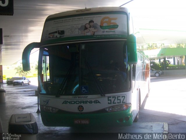 Empresa de Transportes Andorinha 5252 na cidade de São Paulo, São Paulo, Brasil, por Matheus de Melo Bento. ID da foto: 2546145.