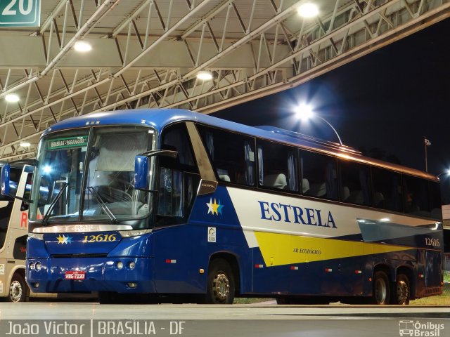 Viação Estrela 12616 na cidade de Brasília, Distrito Federal, Brasil, por João Victor. ID da foto: 2547119.