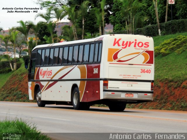 Kyrios Transportes e Turismo 3640 na cidade de João Monlevade, Minas Gerais, Brasil, por Antonio Carlos Fernandes. ID da foto: 2546483.