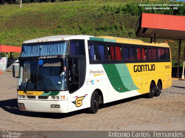 Empresa Gontijo de Transportes 15655 na cidade de João Monlevade, Minas Gerais, Brasil, por Antonio Carlos Fernandes. Número da foto: #2548207.