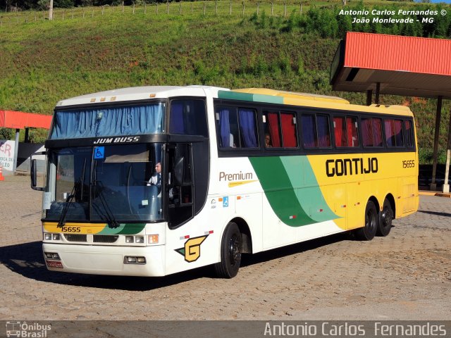 Empresa Gontijo de Transportes 15655 na cidade de João Monlevade, Minas Gerais, Brasil, por Antonio Carlos Fernandes. ID da foto: 2548207.