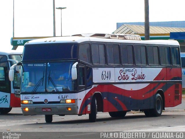 Expresso São Luiz 6340 na cidade de Goiânia, Goiás, Brasil, por Paulo Roberto de Morais Amorim. Número da foto: #2548816.