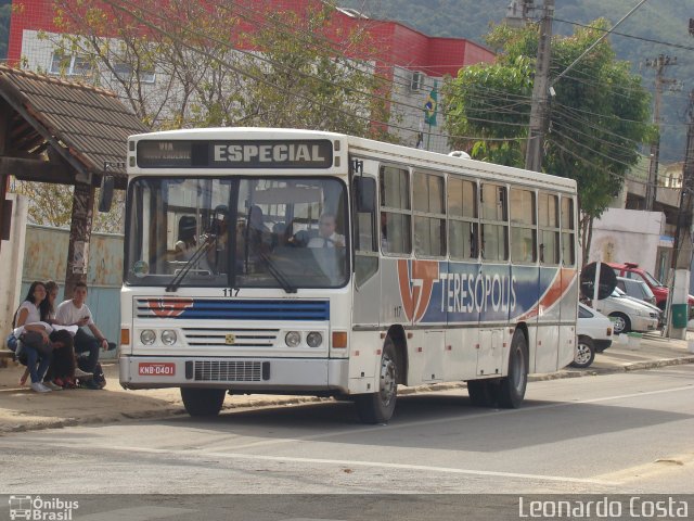 Viação Teresópolis 117 na cidade de Teresópolis, Rio de Janeiro, Brasil, por Leonardo Costa. ID da foto: 2547666.