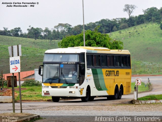 Empresa Gontijo de Transportes 15555 na cidade de João Monlevade, Minas Gerais, Brasil, por Antonio Carlos Fernandes. ID da foto: 2548150.