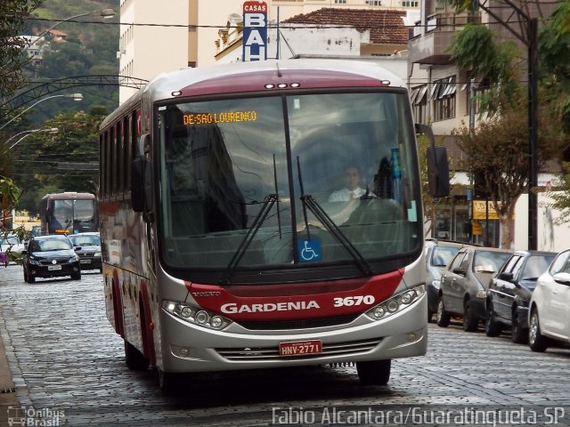 Expresso Gardenia 3670 na cidade de São Lourenço, Minas Gerais, Brasil, por Fabio Alcantara. Número da foto: #2547967.