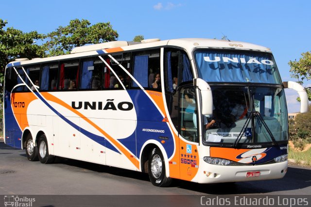 Expresso União 10170 na cidade de Montes Claros, Minas Gerais, Brasil, por Carlos Eduardo Lopes. ID da foto: 2550560.