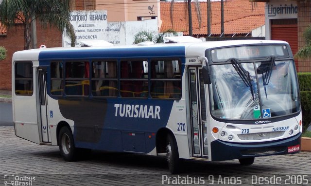 Turismar Transporte e Turismo 270 na cidade de Garça, São Paulo, Brasil, por Cristiano Soares da Silva. ID da foto: 2549401.