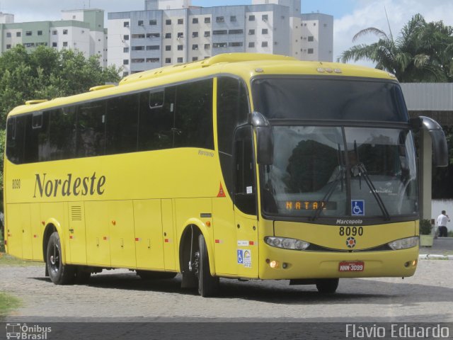 Viação Nordeste 8090 na cidade de Fortaleza, Ceará, Brasil, por Flávio Eduardo. Número da foto: #2552956.