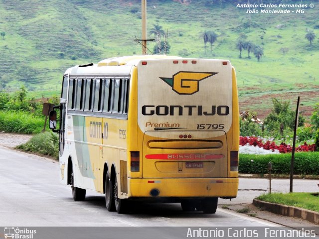 Empresa Gontijo de Transportes 15795 na cidade de João Monlevade, Minas Gerais, Brasil, por Antonio Carlos Fernandes. ID da foto: 2551884.