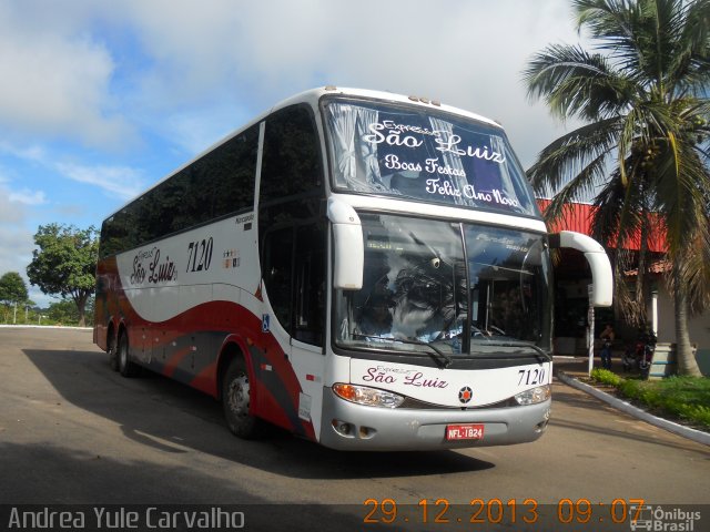 Expresso São Luiz 7120 na cidade de Alta Floresta, Mato Grosso, Brasil, por Andrea Yule Carvalho. Número da foto: #2553006.