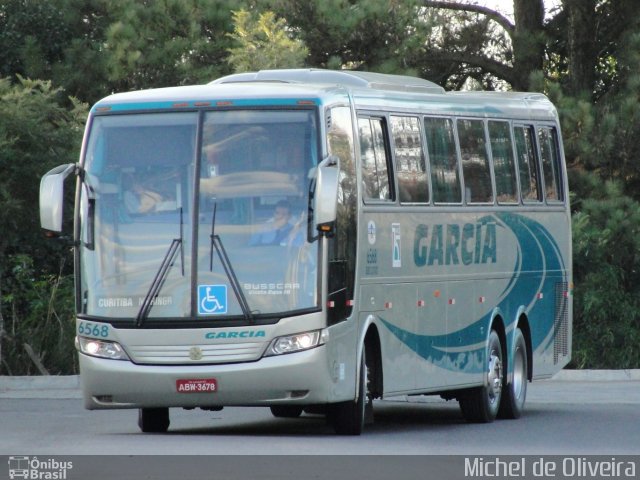 Viação Garcia 6568 na cidade de Ponta Grossa, Paraná, Brasil, por Michel de Oliveira. ID da foto: 2551514.