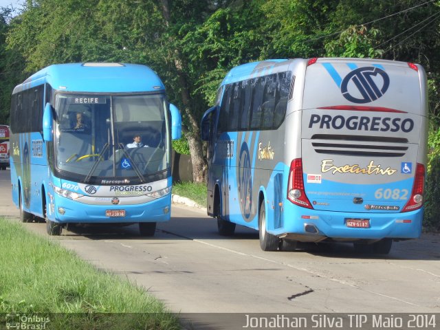 Auto Viação Progresso 6082 na cidade de Recife, Pernambuco, Brasil, por Jonathan Silva. Número da foto: #2553670.