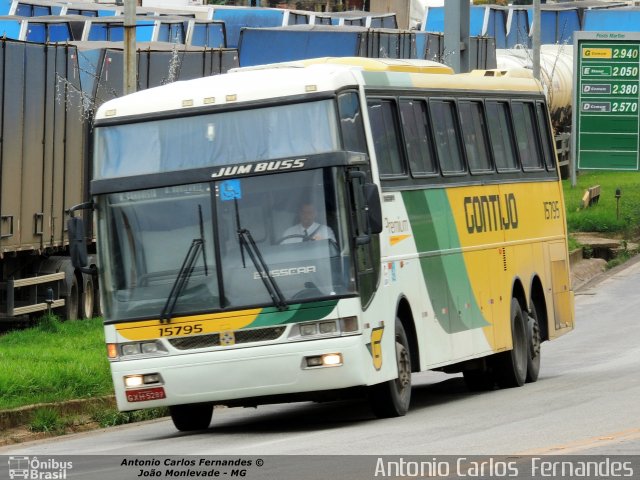 Empresa Gontijo de Transportes 15795 na cidade de João Monlevade, Minas Gerais, Brasil, por Antonio Carlos Fernandes. ID da foto: 2553336.