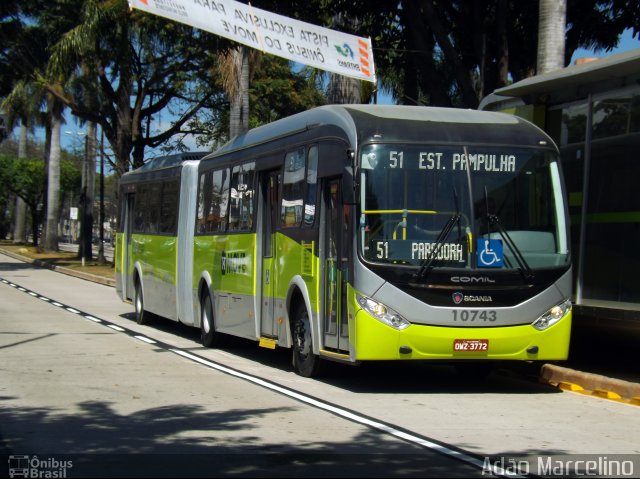 São Dimas Transportes 10743 na cidade de Belo Horizonte, Minas Gerais, Brasil, por Adão Raimundo Marcelino. ID da foto: 2554360.