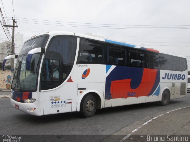 Jumbo Turismo 2080 na cidade de São Paulo, São Paulo, Brasil, por Bruno Santino. ID da foto: 2557480.