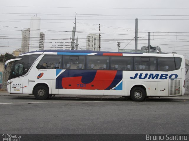 Jumbo Turismo 7121 na cidade de São Paulo, São Paulo, Brasil, por Bruno Santino. ID da foto: 2557475.