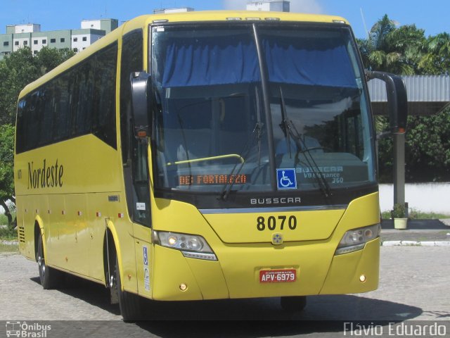 Viação Nordeste 8070 na cidade de Fortaleza, Ceará, Brasil, por Flávio Eduardo. Número da foto: #2557418.