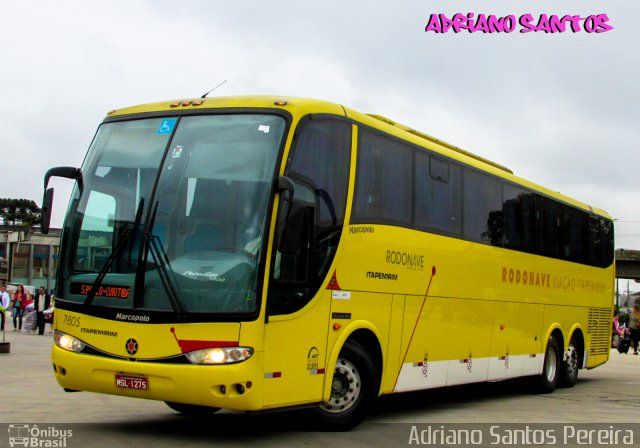 Viação Itapemirim 7805 na cidade de Curitiba, Paraná, Brasil, por Adriano Santos Pereira. ID da foto: 2557260.