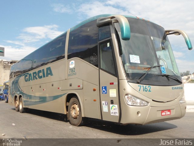 Viação Garcia 7162 na cidade de Rio de Janeiro, Rio de Janeiro, Brasil, por Junior Almeida. ID da foto: 2559537.