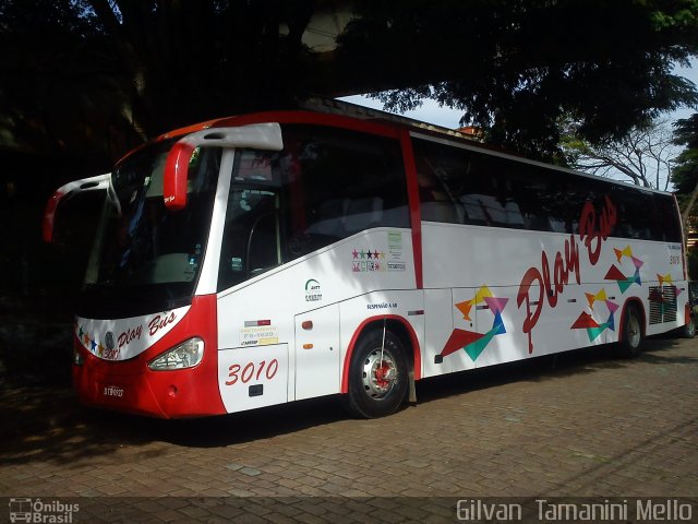 Play Bus Turismo 3010 na cidade de Araraquara, São Paulo, Brasil, por Gilvan  Tamanini Mello. Número da foto: #2513575.