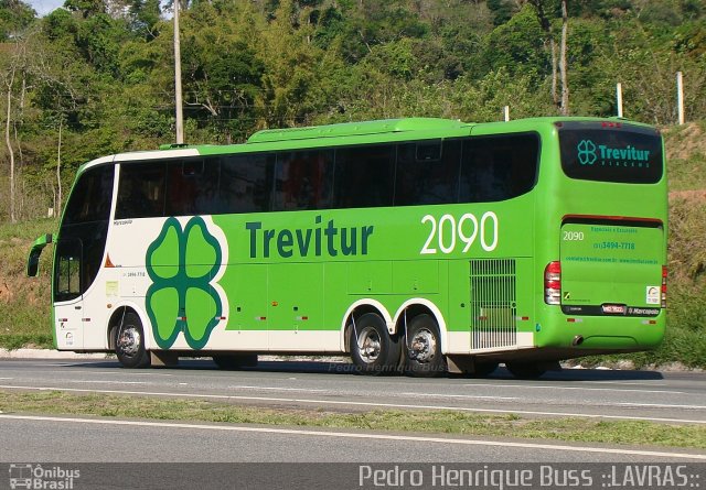 Trevitur Viagens 2090 na cidade de Ribeirão Vermelho, Minas Gerais, Brasil, por Pedro Henrique Gumercindo da Silva. Número da foto: #2514834.