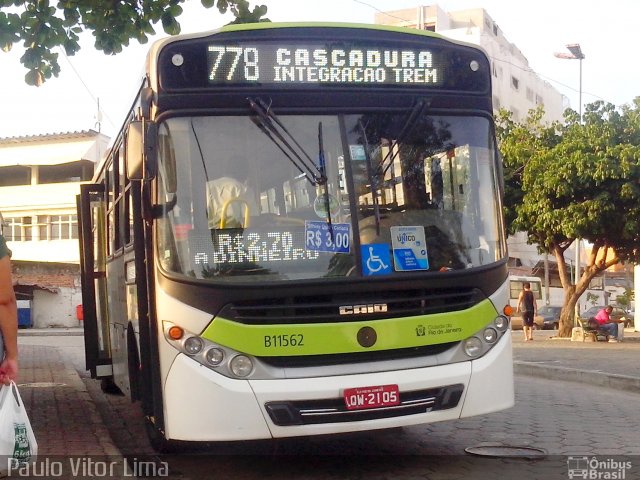 Viação Vila Real B11562 na cidade de Rio de Janeiro, Rio de Janeiro, Brasil, por Paulo Vitor Lima. Número da foto: #2513579.