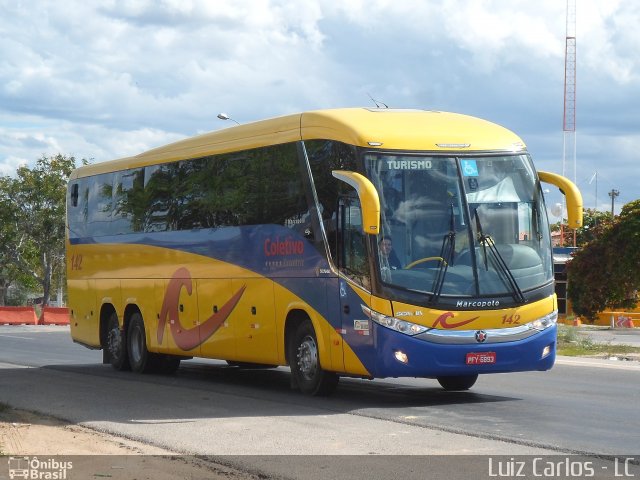 Coletivo Transportes 142 na cidade de Caruaru, Pernambuco, Brasil, por Luiz Carlos de Santana. ID da foto: 2514614.