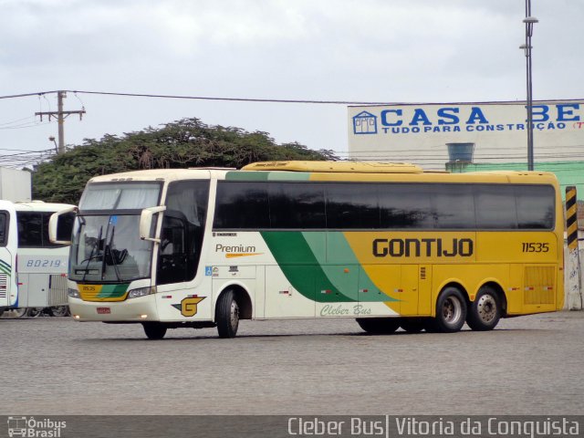 Empresa Gontijo de Transportes 11535 na cidade de Vitória da Conquista, Bahia, Brasil, por Cleber Bus. ID da foto: 2516688.